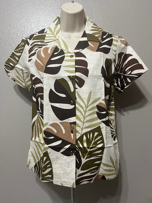 Women’s Monstera Aloha Shirt